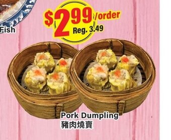 Btrust Supermarket Pork Dumpling offer