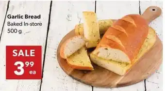 Co-op Garlic Bread Baked In-store 500g offer
