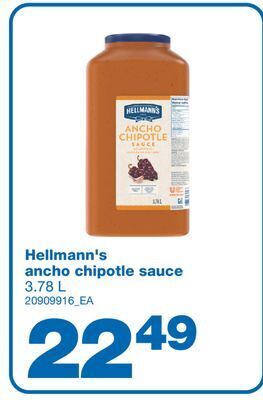 Wholesale Club Hellmann's ancho chipotle sauce, 3.78 l offer
