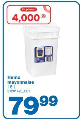 Wholesale Club Heinz mayonnaise, 16 l offer