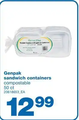 Wholesale Club Genpak sandwich containers, 50 ct offer