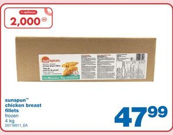 Wholesale Club Sunspun™ chicken breast fillets, 4 kg offer