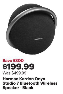 Best Buy Harman kardon onyx studio 7 bluetooth wireless speaker - black offer