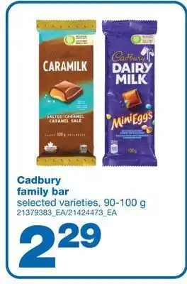 Wholesale Club Cadbury family bar, 90-100 g offer