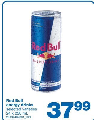 Wholesale Club Red bull energy drinks, 24 x 250 ml offer