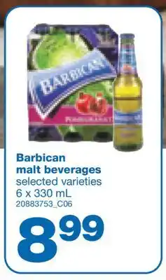 Wholesale Club Barbican malt beverages, 6 x 330 ml offer
