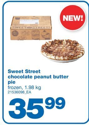 Wholesale Club Sweet street chocolate peanut butter pie, 1.98 kg offer