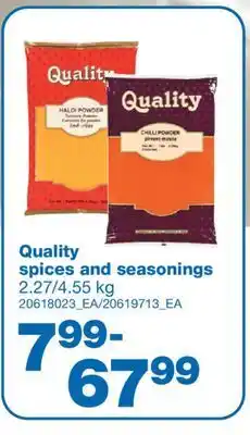 Wholesale Club Quality spices and seasonings, 2.27/4.55 kg offer