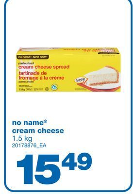 Wholesale Club No name® cream cheese, 1.5 kg offer