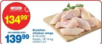 Wholesale Club Brazilian chicken wings, 8-10 ct/lb, 18.14 kg offer