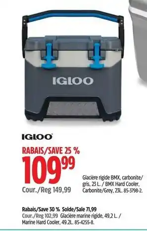 Canadian Tire BMX Hard Cooler, Carbonite/Grey, 23 L offer
