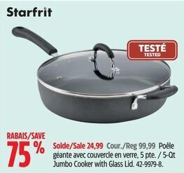 Canadian Tire 5-Qt Jumbo Cooker with Glass Lid. offer