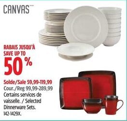 Canadian Tire Selected Dinnerware Sets. offer