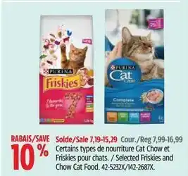 Canadian Tire Selected Friskies and Chow Cat Food. offer
