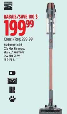 Canadian Tire Kenmore CSV Max 21.6V. offer