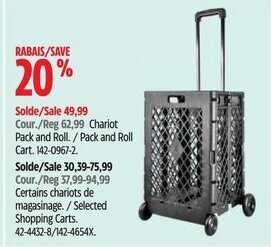 Canadian Tire Pack and Roll Cart. offer