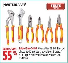 Canadian Tire 6-PC High-Visibility Pliers and Wrench Set. offer