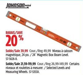 Canadian Tire Magnetic Box Beam Level offer