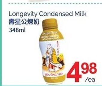 T&T Supermarket Longevity Condensed Milk 348ml offer