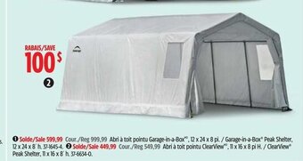 Canadian Tire ClearView® Peak Shelter, 11 x 16 x 8 h. offer