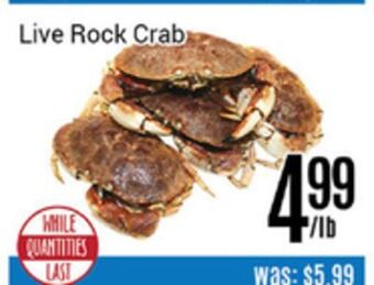 Nations Fresh Foods Live rock crab offer