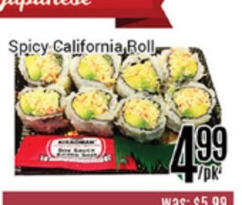 Nations Fresh Foods Spicy california roll offer