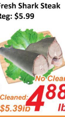 Seasons Foodmart Fresh shark steak offer