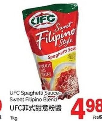 T&T Supermarket UFC Spaghetti Sauce Sweet Filipino Blend 1kg offer