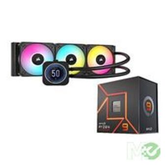 Memory Express Ryzen™ 9 7900x processor bundle w/ h150i elite lcd xt 360mm aio liquid cpu cooler offer