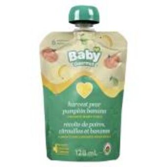 Baby gourmet pear pumpkin banana baby food