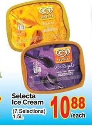 T&T Supermarket Selecta Ice Cream 1.5L offer