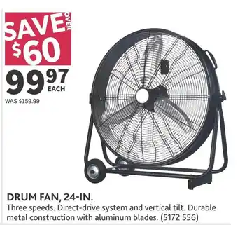 Co-op DRUM FAN, 24-IN. offer