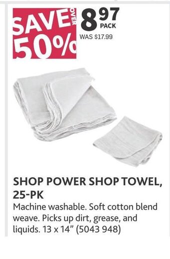 Co-op SHOP POWER SHOP TOWEL, 25-PK offer