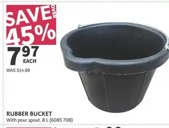 Co-op RUBBER BUCKET With pour spout. 8 L (6085 708) offer