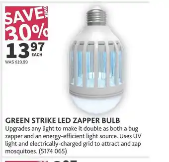 GREEN STRIKE LED ZAPPER BULB