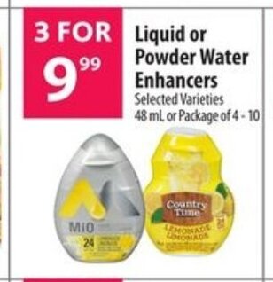 Co-op Liquid or Powder Water Enhancers offer