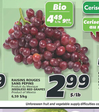 IGA RAISINS ROUGES SANS PÉPINS offer