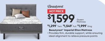 Sleep Country Beautyrest® imperial elton mattress offer