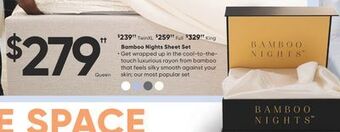 Sleep Country Bamboo nights sheet set offer