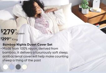 Sleep Country Bamboo nights duvet cover set offer