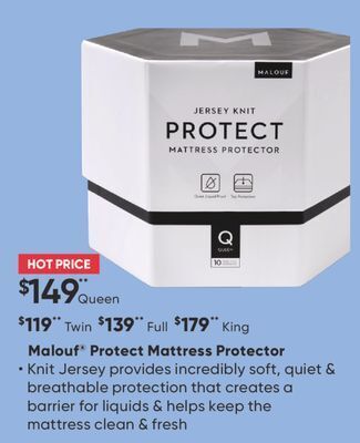 Sleep Country Malouf® protect mattress protector offer
