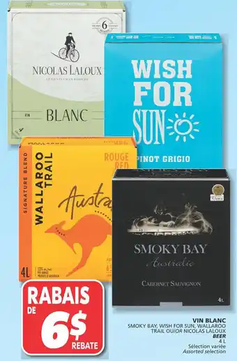 IGA SMOKY BAY, WISH FOR SUN, WALLAROO TRAIL OR NICOLAS LALOUX BEER 4L offer