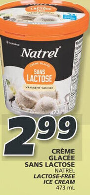 IGA LACTOSE-FREE ICE CREAM 473 ML offer