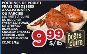 IGA FRESH SEASONED OR STUFFED BONELESS CHICKEN BREASTS offer