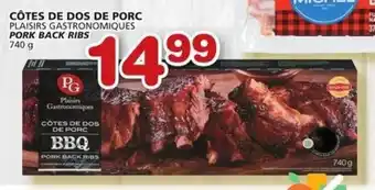 IGA PORK BACK RIBS 740 g offer