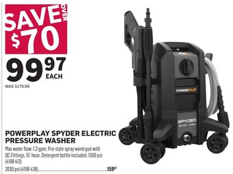 Co-op POWERPLAY SPYDER ELECTRIC PRESSURE WASHER offer