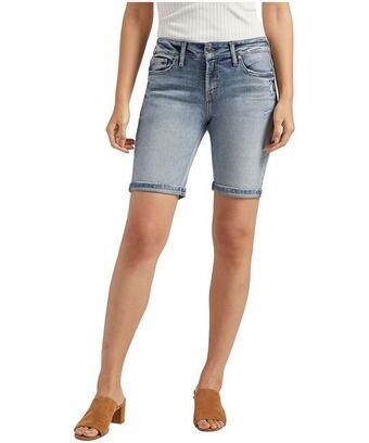 Mark's Silver women's suki mid-rise bermuda jean shorts offer