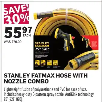 Co-op STANLEY FATMAX HOSE WITH NOZZLE COMBO offer