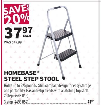 Co-op HOMEBASE STEEL STEP STOOL offer