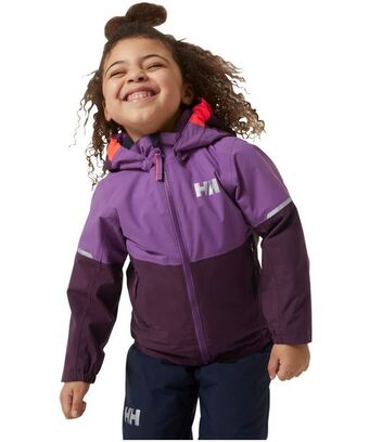 Mark's Helly hansen girls' 2-6 years sogn waterproof windproof and breathable rain jacket offer